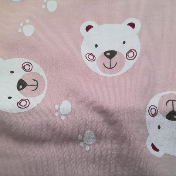 Girls Light Pink Teddybear Long Sleeves Pajama Set - Picture 2 of 2